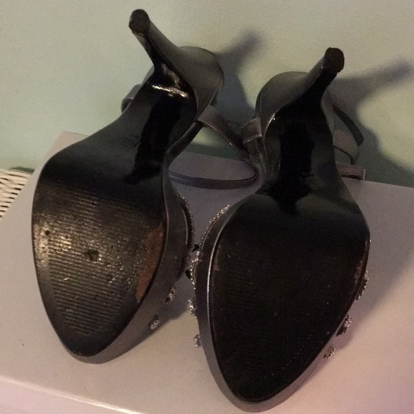 Silver and Rhinestone Heels - Picture 3 of 4
